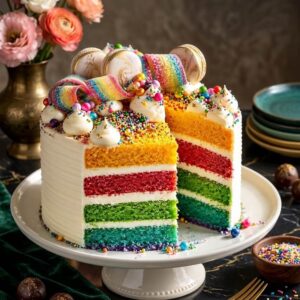 Rainbow Layer Cake